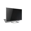 Modern Flat Screen Television With Sleek Metal Frame And Stable Stand 3d model