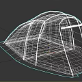 Green And Black Camping Tent With Dome Shape Sturdy Design And Doorway