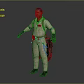 Worker European worker mechanic builder repairman miner digger figure 3d model