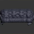 Quilted Soft Furniture Mattress With Comfortable Textured Surface And Ruffled Edges