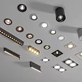 Various Styles Downlights And Spotlights For Modern Ceiling LED Lighting Fixtures