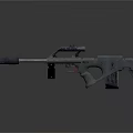 Modern Tactical Sniper Rifle With Scope Extended Barrel And Magazine Design