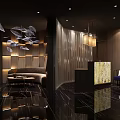 Modern SPA Sauna Interior Design Wooden Elements Warm Lighting And Comfortable Sofa