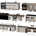 Modern Bar Counter Designs With Bar Stools Storage Cabinets And Dining Tables