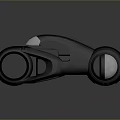 Modern Futuristic Motorcycle With Sleek Streamlined Body And Unique Wheel Design