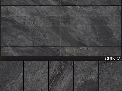GUINEA Dark Textured Slate Stone Components For Interior Exterior Decor 3d model