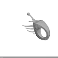 Abstract White Jewelry With Irregular Shape Hollow Circle And Spike Decorations