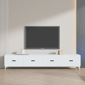 Modern white TV cabinet 3d model