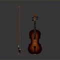 Classic Wooden Violin With Bow For Daily Musical Life Use