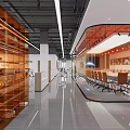 Modern public office area 3d model