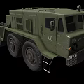Military Green Heavy Duty Truck With Multiple Large Wheels And Number 08 On Side