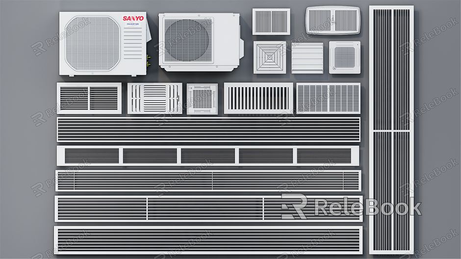 Modern air-conditioning outlet opening model