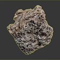 Natural Stone And Wooden Decor Piece With Porous Rough Texture