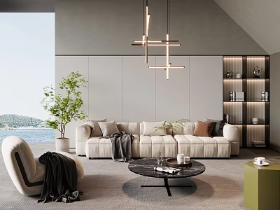 modern living room 3d model