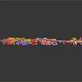 Colorful Toy Weapons In Multiple Vibrant Colors And Various Assorted Types
