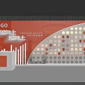 2022 Shanghai Fashion Ceremony Sign In Wall With Decorative Dot Pattern Design