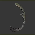 Wood And Stone Natural Rock Model With Layered Structure Mossy Details And Earthy Tones