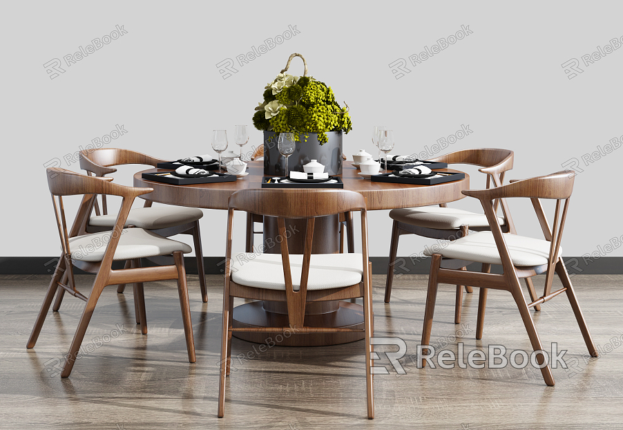 New Chinese Dining Table and Chair Combination Dining Table and Chair model