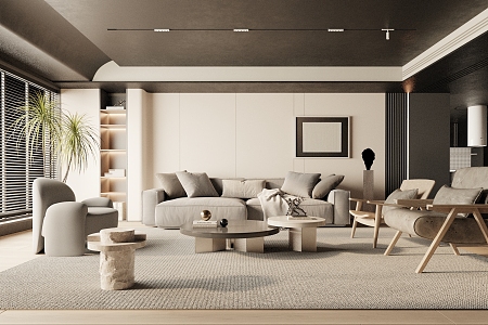 modern living room 3d model