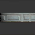 Wooden Console Shelf With Brown Top White Frame And Decorative Panels