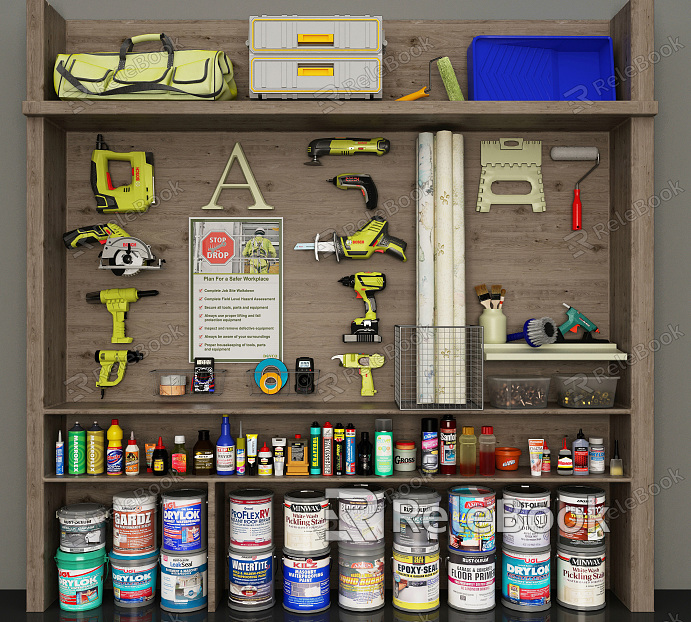 Modern tool repair tools collection model