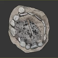 Decorative Circular Stone Fire Pit For Outdoor Garden With Natural Rocks