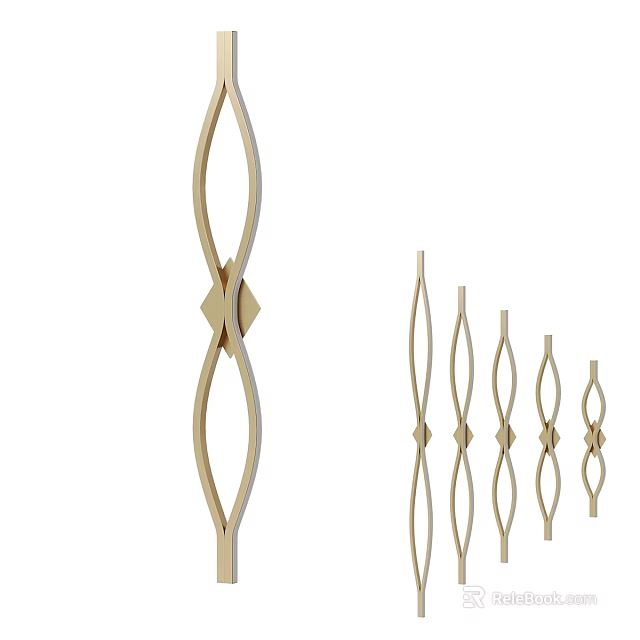 Elegant Modern Wall Sconces With Geometric Metal Design For Interior Decorative Lighting 3d model 