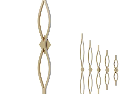Elegant Modern Wall Sconces With Geometric Metal Design For Interior Decorative Lighting 3d model