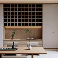 Traditional Japanese Tea Room Interior With Shoji Doors Bookshelves And Tea Set