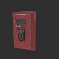 Garden Landscape With Red Metal Control Box And Outdoor Switch Panel