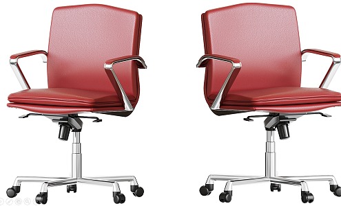 Leather Chair Red Chair Swivel Chair Bar Chair European Art Chair Office Chair Computer Chair Activity Chair European Computer Chair Swivel Chair with Armrest 3d model