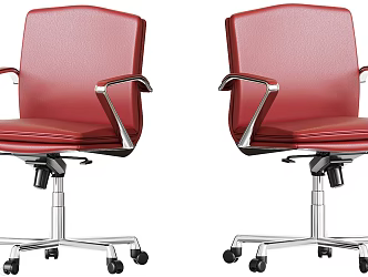 Leather Chair Red Chair Swivel Chair Bar Chair European Art Chair Office Chair Computer Chair Activity Chair European Computer Chair Swivel Chair with Armrest 3d model