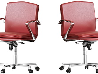 Leather Chair Red Chair Swivel Chair Bar Chair European Art Chair Office Chair Computer Chair Activity Chair European Computer Chair Swivel Chair with Armrest 3d model