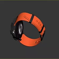 Trendy Smartwatch with Orange Strap Black Dial Modern Fashion Accessory Design