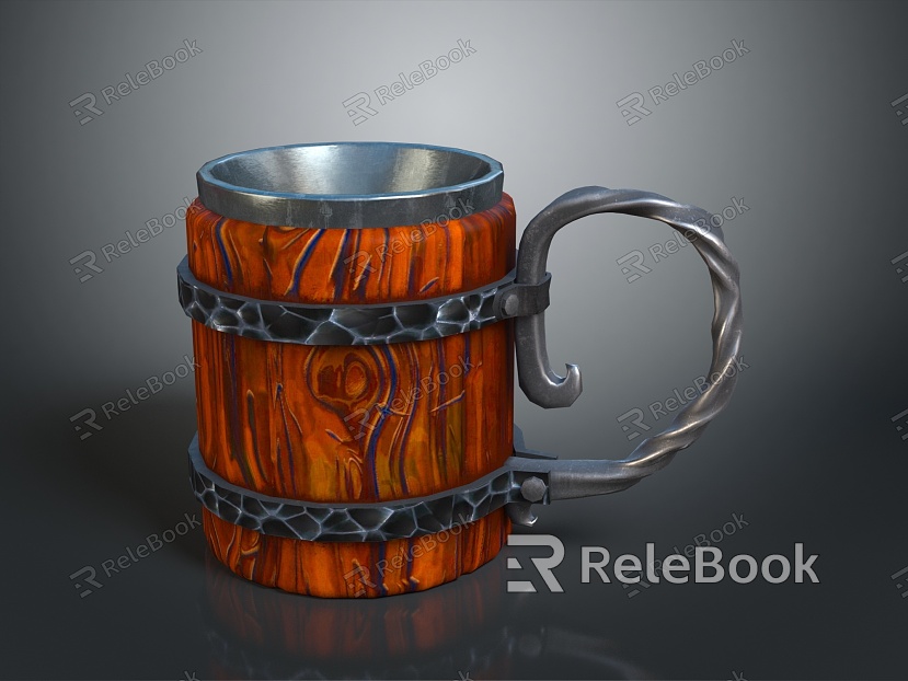 Modern Mug Beer Mug Wine Mug Cartoon Wine Mug Wooden Wine Mug model