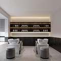 Modern Sleek Minimalist Hair Beauty Salon Interior With Comfortable Chairs And Professional Styling Stations