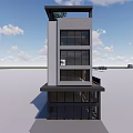 Modern Detached Villa Exterior Design With Large Glass Windows Wooden Accents Balconies And Greenery