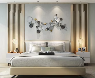 Background double bed 3d model