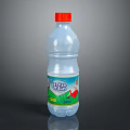 Transparent Plastic Beverage Bottle With Red Cap For Tree Milk Daily Use