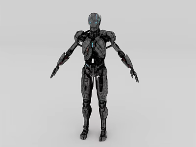 Advanced Intelligent Robot With Detailed Mechanical Structure And Metallic Futuristic Design 3d model