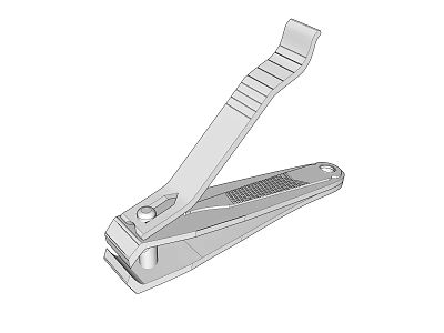 Durable Stainless Steel Nail Clipper With Ergonomic Handle Sharp Blade For Precise Fingernail Toenail Trimming 3d model