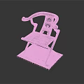 Chinese Style Wooden Chair With Curved Armrests And Crossed Leg Design