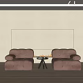 Single sofa side table 3d model