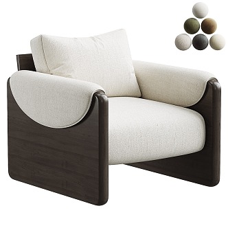 Modern Leisure Chair Single Chair Single Sofa Leisure Chair 3d model