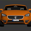 Orange Sports Car with Black Roof and Sleek Modern Design Alloy Wheels on Reflective Surface