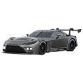 High Performance Race Car With Aerodynamic Design And Rear Spoiler From Multiple Angles