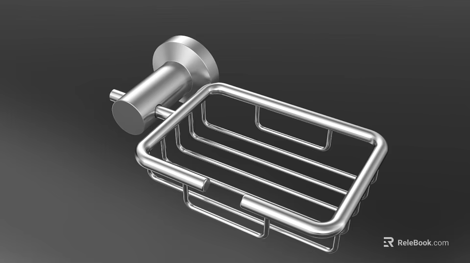 Stainless Steel Wall Mounted Soap Holder Durable Metal Hardware Tool Design 3d model 