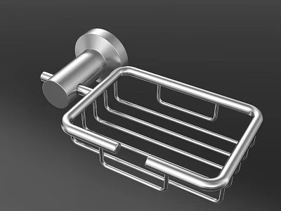Stainless Steel Wall Mounted Soap Holder Durable Metal Hardware Tool Design 3d model
