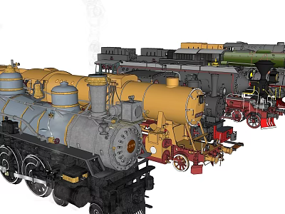 steam train 3d model