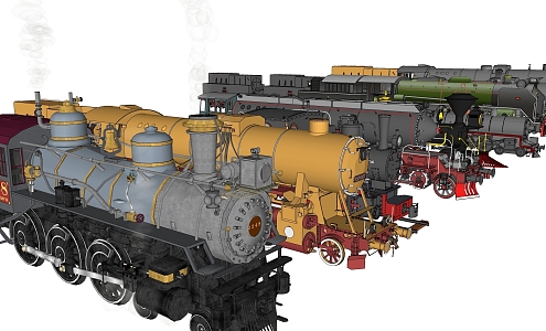 steam train 3d model